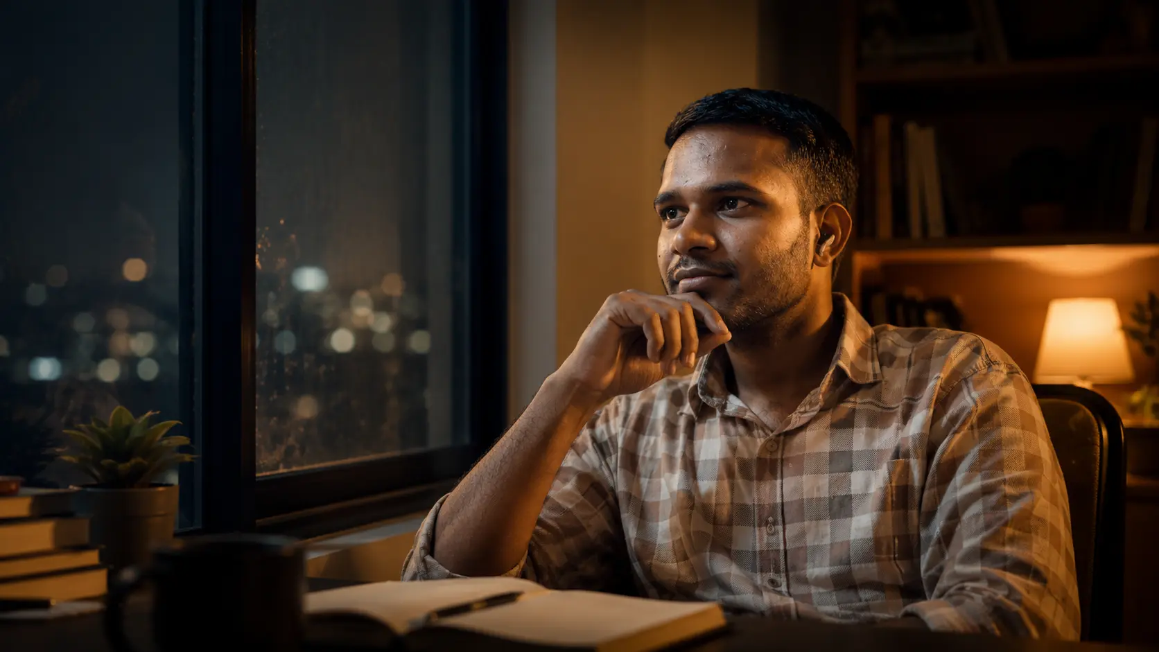 talking to yourself meaning - a person deep in thought